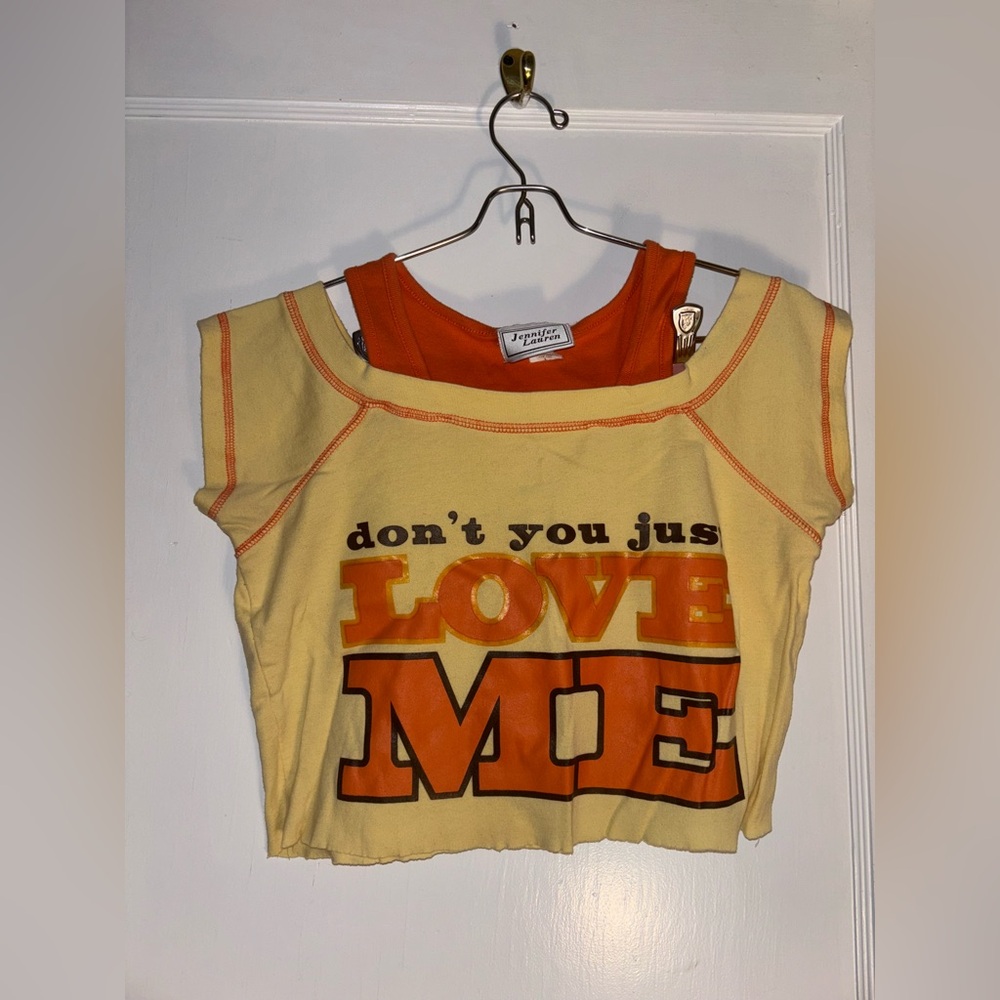 Y2K Dont You Just Love Me Shirt Sz Large Playful Graphic Bold Festival Bratz